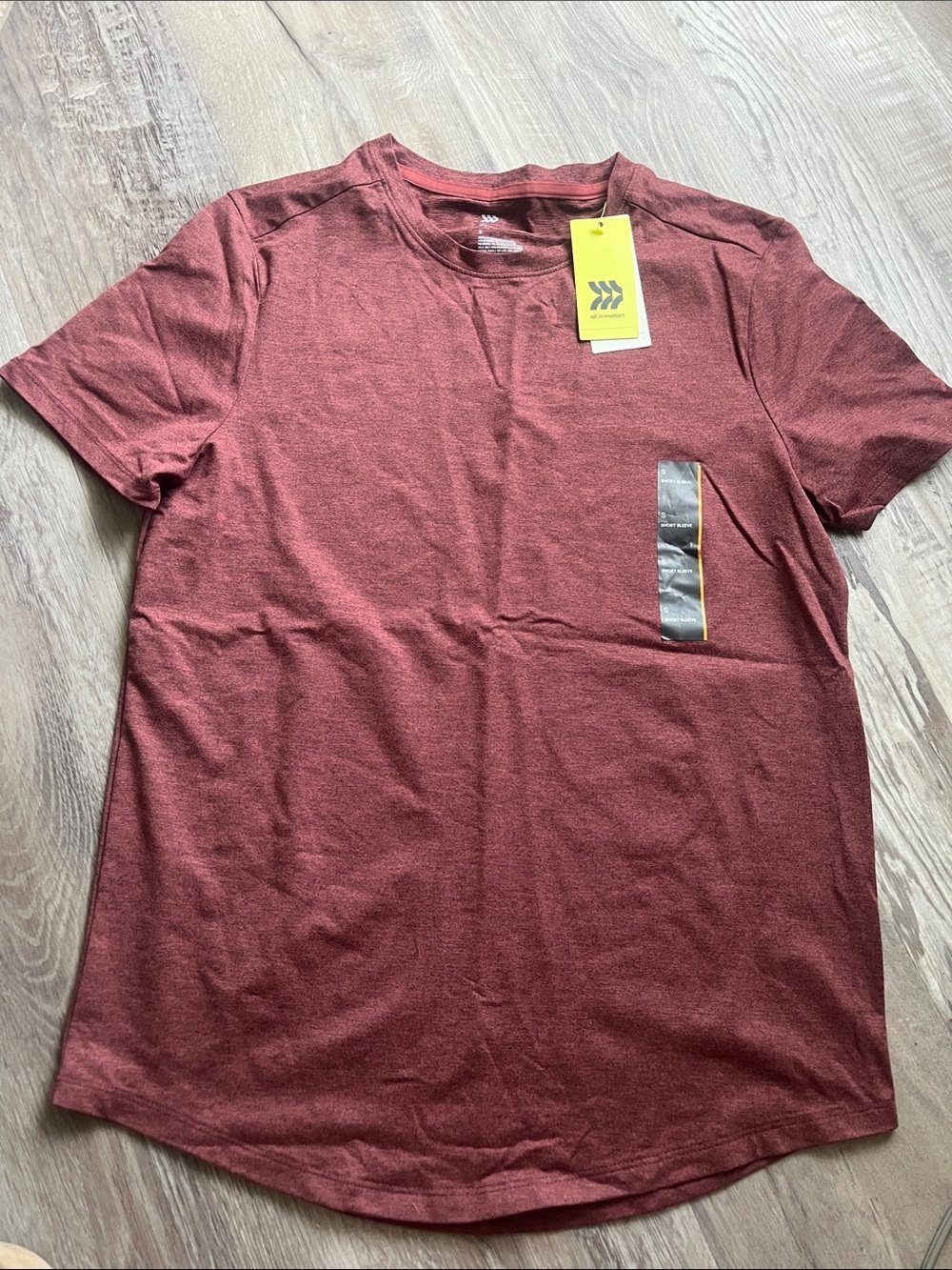 all in motion Men's Short Sleeve Crew Tee - Berry Red Small